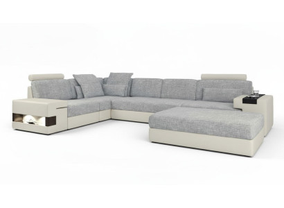 Living Space L-Shaped Modern Design Sofa Sofas Seating Area with Ottoman Living Room Furniture