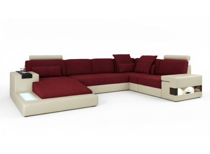 Leather sofa designer sofa U-shape living landscape couch upholstered corner sofa new