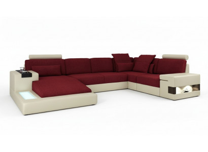Leather sofa designer sofa U-shape living landscape couch upholstered corner sofa new