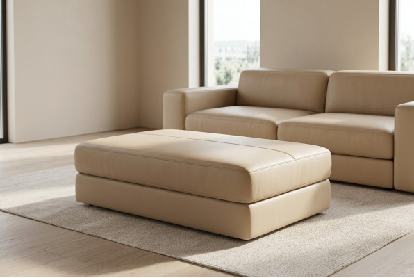 Ottoman seat stool designer pouf upholstered living room bench footstool