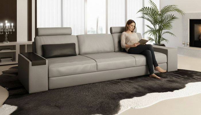 Big Sofas Couches 3 Seat Sofa Couch Upholstery Seat Three-seater Luxury New Fabric