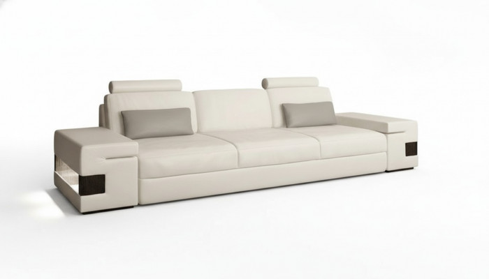 Modern luxury designer sofa 3-seater furniture upholstery fabric white couches xxl big