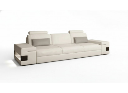 Modern luxury designer sofa 3-seater furniture upholstery fabric white couches xxl big