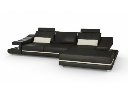 Modern luxury noble sofa leather 3-seater stool living room office NEW art
