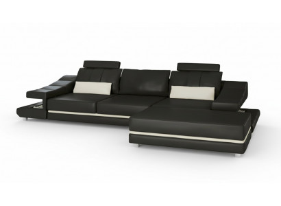 Modern luxury noble sofa leather 3-seater stool living room office NEW art