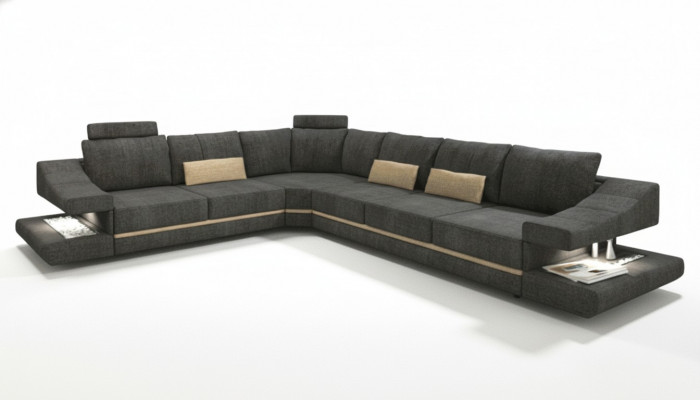 Living room textile new L-shape seat sofa bed furniture corner sofa couch upholstered furniture