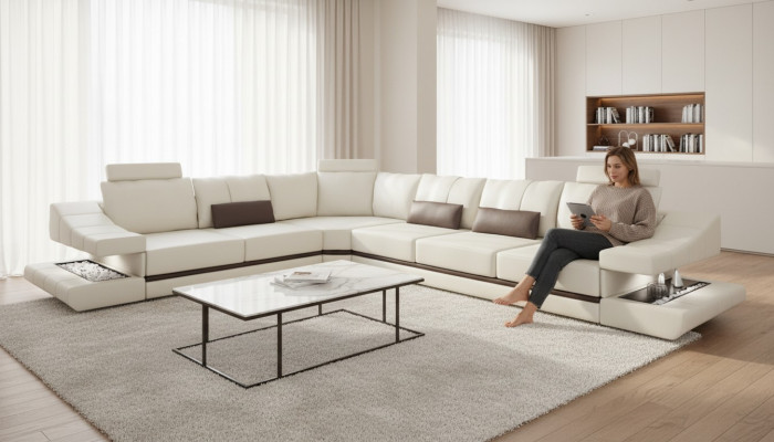 Sofas Design Corner Sofa L-Shape Furniture Bed Functions Fabric Leather Sofa Bed Sofas