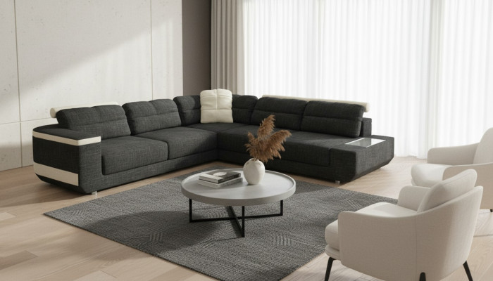 Corner sofa upholstery corner seat couch modern L shape big sleep corner sofa living landscape