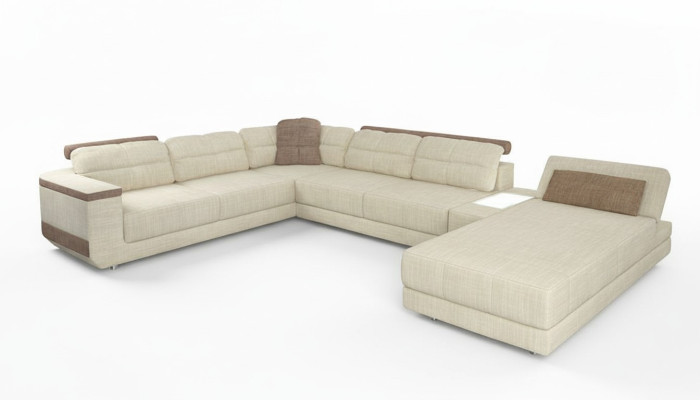 Design corner sofa U-shape modern sofa living area upholstery bed function furniture new