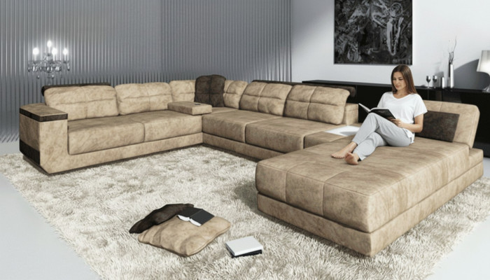 Living room landscape sofa upholstery corner sofa leather sofa designer sofa U-shape new sofas