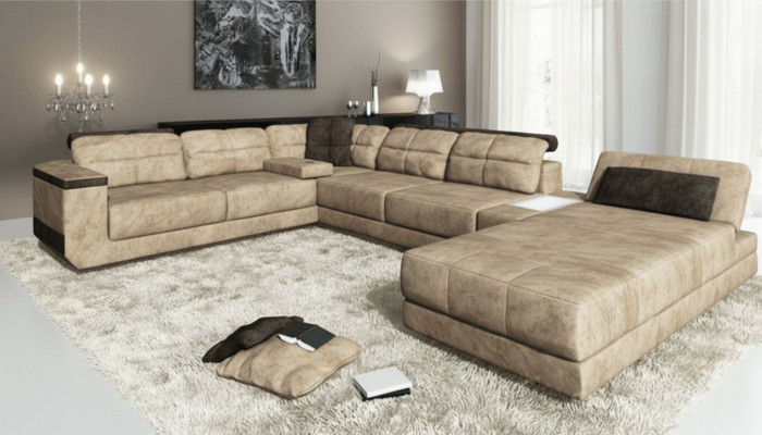 Living room landscape sofa upholstery corner sofa leather sofa designer sofa U-shape new sofas