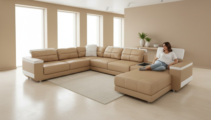 Design Corner Sofa Living Landscape Sofa U Shape Upholstered Sofas Textile Sofas