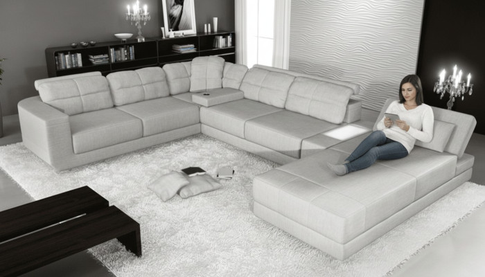 Corner sofa couch upholstery corner leather sofa couches furniture new living landscape U shape