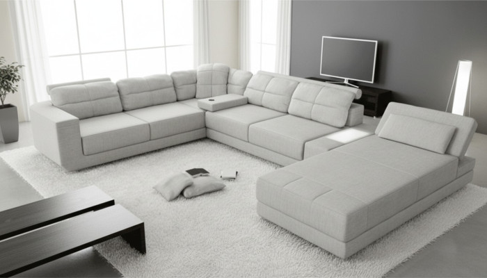 Corner sofa couch upholstery corner leather sofa couches furniture new living landscape U shape