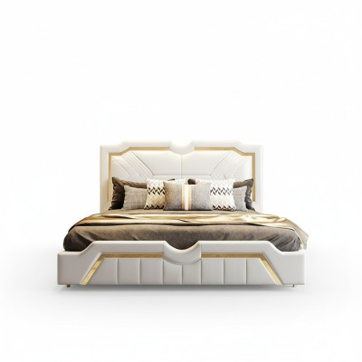 Design bed upholstery luxury double hotel beds matrimonial 180x200cm sleep