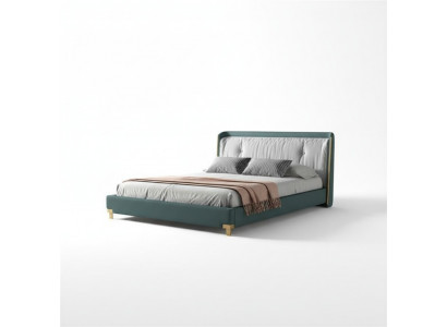 Double bed design upholstered bedroom 180x200cm modern wood