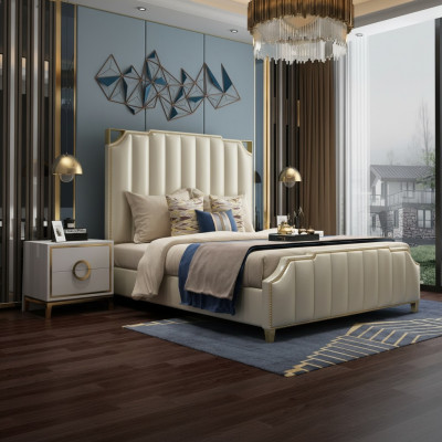 Design bed beds 180x200cm Dubai double hotel wood bedroom luxury