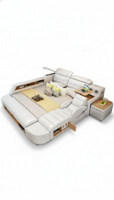 Multifunction 180x200 Leather Bed Frame Design Leather Bed Beds Upholstery