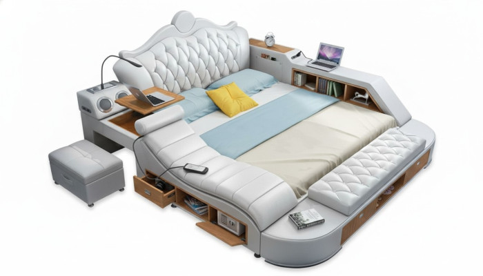 Chesterfield Double Luxury Design Bed Upholstered Beds 180x200 Multifunction