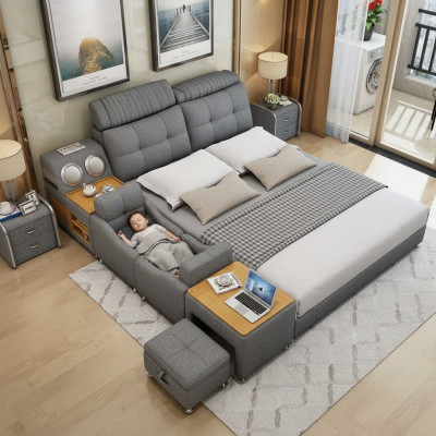Bed frame beds 180x200cm hotel multifunction bed double beds