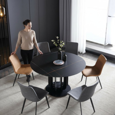 Luxury tables round table round design stainless steel furniture dining room dining tables new