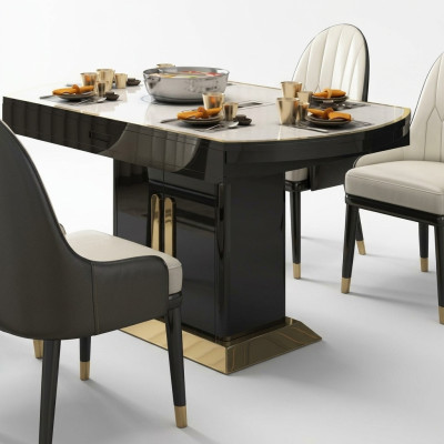 Multifunctional Dining Table Tables Round Table Dining Room Furniture Stainless Steel Kitchen Round