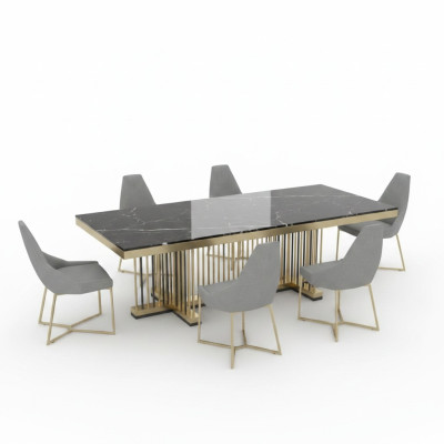 Furniture Table Tables Dining Room Design Kitchen Luxury Modern Marble Dining Table 90x160