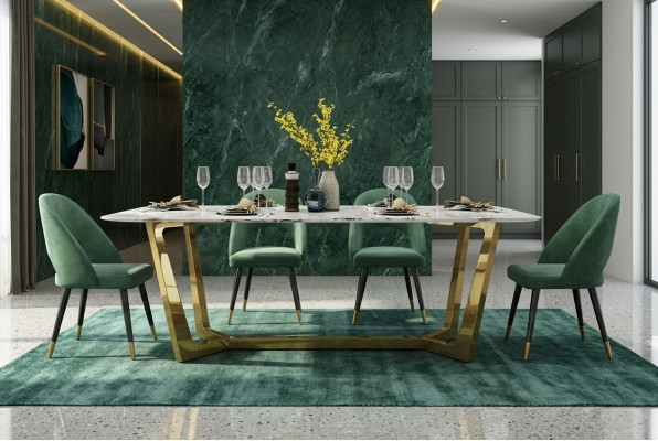 Stainless steel table luxury tables modern dining room furniture dining tables 140x80cm metal