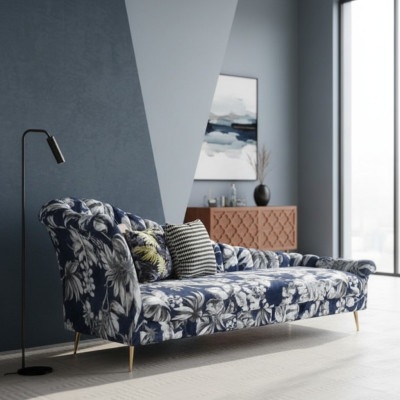 Textile Chaise Lounge Recliner Upholstered Loungers Sofa Relax Chaise Lounge Club Furniture New