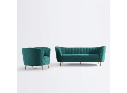 Living landscape Relax velvet seat design couch lounge sofa set 3+1 seater furniture