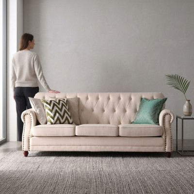 Chesterfield Sofa 3-Seater Living Area Relaxation Seating Design Couch Lounge Sofas