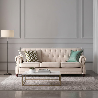 Chesterfield Sofa 3-Seater Living Area Relaxation Seating Design Couch Lounge Sofas