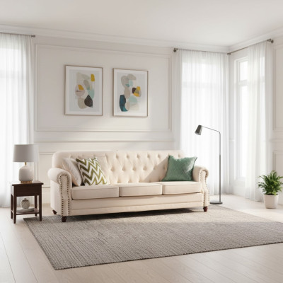 Sofa set 3+1 seater fabric sofa Chesterfield group suites couch sofas