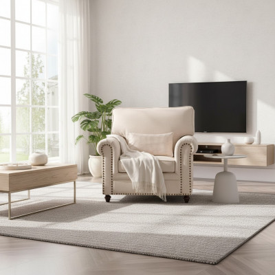 Armchair Fabric Sofa Single-seater Furniture Relax Seat Design Couch Lounge Textile Cottage Style