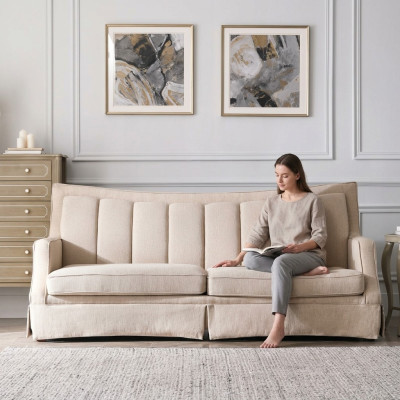 Fabric sofa three-seater furniture relax seat design couch lounge sofas textile 3-seater