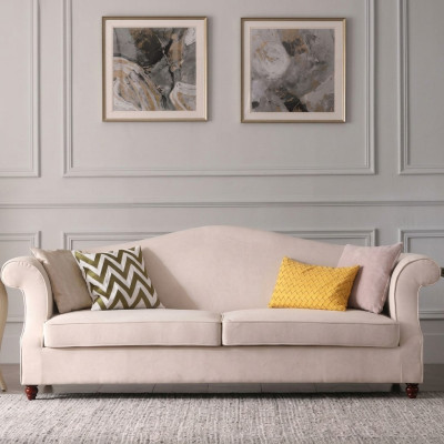 Couch 3-seater lounge fabric sofa living area relax seat design sofas textile