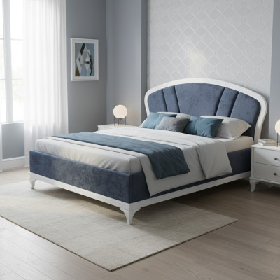 Luxury hotel beds, double design bed, design wood, modern hotel bedroom, marriage.