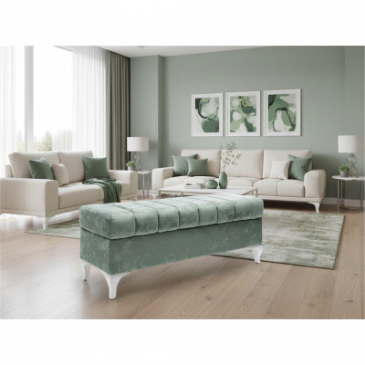 Designer stool chaise lounge living room modern bench footstool 140 x 43cm new