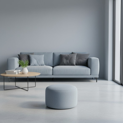 Round Modern Designer Stool Footstool Side Stool Upholstered
