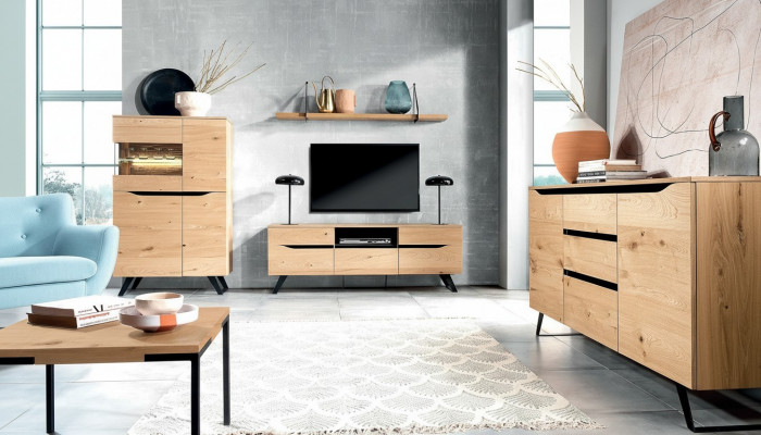 Dresser Sideboard Highboard Cabinet Buffet 2 Doors 3 Drawers Shelf Hotel