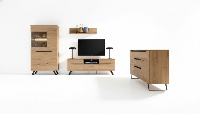 Dresser Sideboard Highboard Cabinet Buffet 2 Doors 3 Drawers Shelf Hotel