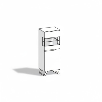 Modern glass display cabinet sideboard wood designer cabinet showcase shelf new
