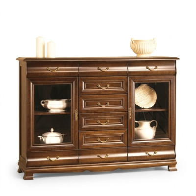 Sideboard cupboard cabinet dressers wood glass living room design furniture shelf hotel