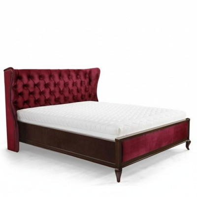 Bedroom bed upholstery design furniture luxury double hotel beds modern fabric
