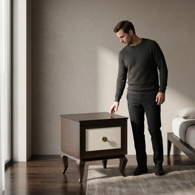 Bedside table console bedroom side table modern design furniture wood night