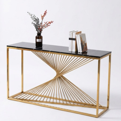 Designer luxury console table console tables wood metal design gold