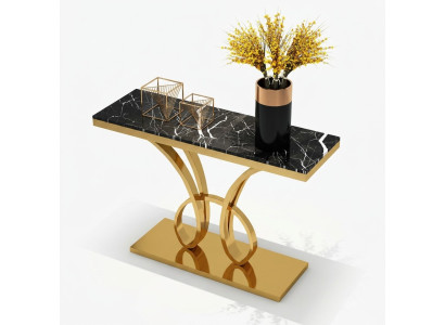 Modern Console Table Designer Gold Handmade Stainless Steel 120x40cm