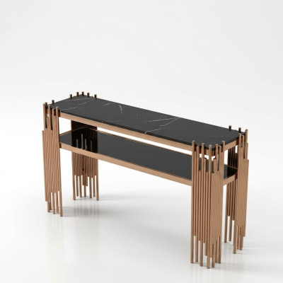 Designer console table wood table console console tables gold-black