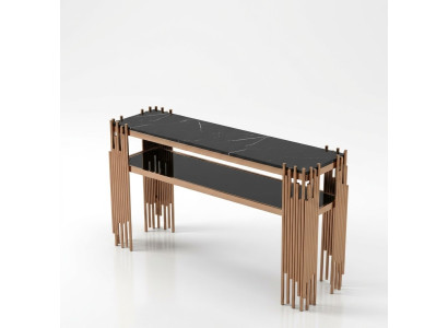 Designer console table wood table console console tables gold-black