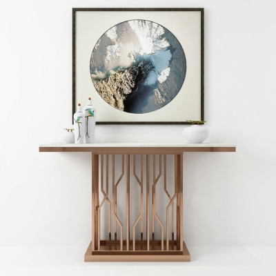 Modern luxury console table console tables wood gold side table